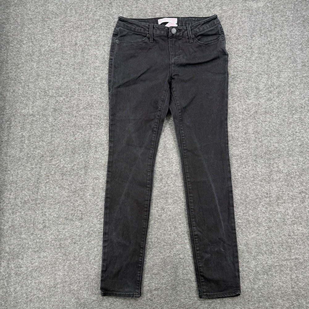 No Boundaries Womens Black Skinny Jeans Mid Rise Stretch Denim Size 7 Ankle